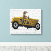 Meerkat im Frisierte Auto Leinwanddruck (Insitu (Holzboden))