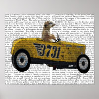 Meerkat im Frisierte Auto