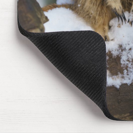 Meerkat im Schnee Mousepad (Ecke)