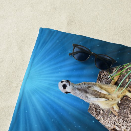 Meerkat im Sonnenlicht, Strandtuch (Beispiel)