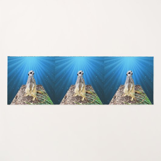 Meerkat im Sonnenlicht, Yoga Mat Yogamatte (Vorderseite (Horizontal))