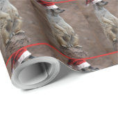 Meerkat in Santa Claus Hat Geschenkpapier (Rolleneckpunkt)