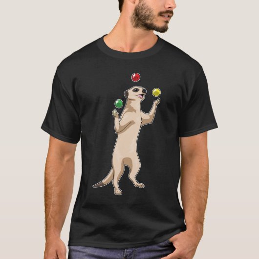 Meerkat Juggler Juggle T-Shirt (Vorderseite)
