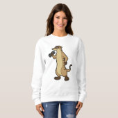 Meerkat Krafttraining mit Dumbell Sweatshirt (Vorne ganz)