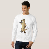 Meerkat Krafttraining mit Dumbell Sweatshirt (Vorne ganz)