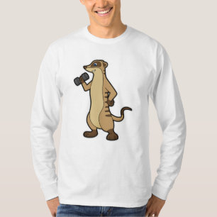 Meerkat Krafttraining mit Dumbell T-Shirt