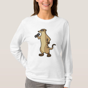Meerkat Krafttraining mit Dumbell T-Shirt