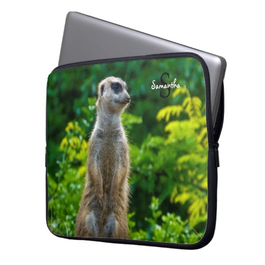 Meerkat Laptopschutzhülle (Vorderseite Links)