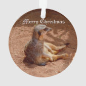 Meerkat Lazy Dayz Ornament (Rückseite)
