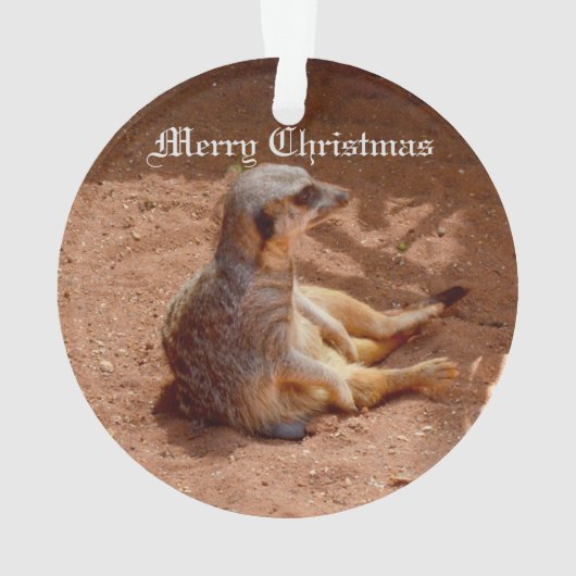 Meerkat Lazy Dayz Ornament (Rückseite)