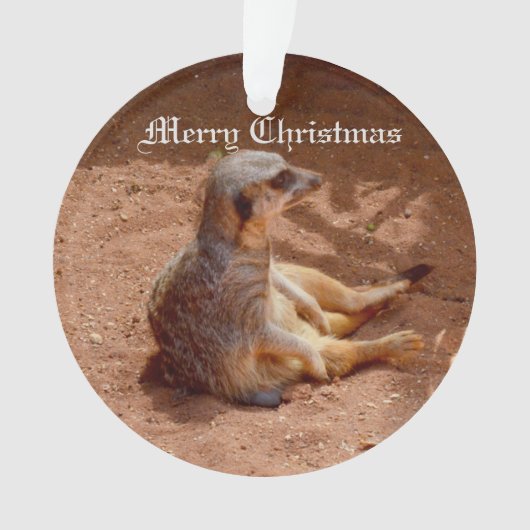 Meerkat Lazy Dayz Ornament (Vorderseite)
