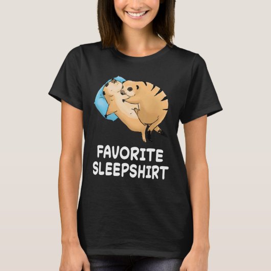 Meerkat Meerkats Nickerchen Schlafen Pajama Pajama T-Shirt (Vorderseite)