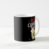 Meerkat Merry Christmas Reindeer Llama Riding Meer Kaffeetasse (VorderseiteRechts)