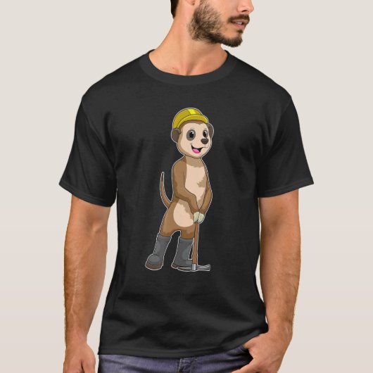 Meerkat Miner Pickaxe T-Shirt (Vorderseite)