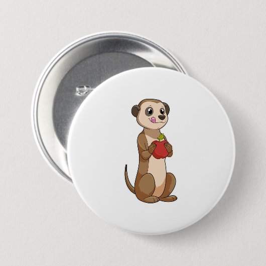 Meerkat mit Apple Button (Vorne & Hinten)