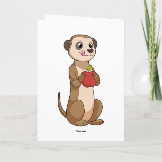 Meerkat mit Apple Karte (Rückseite)