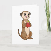Meerkat mit Apple Karte (Vorderseite)