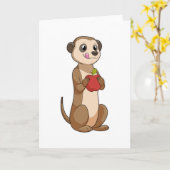 Meerkat mit Apple Karte (Gelbe Blume)