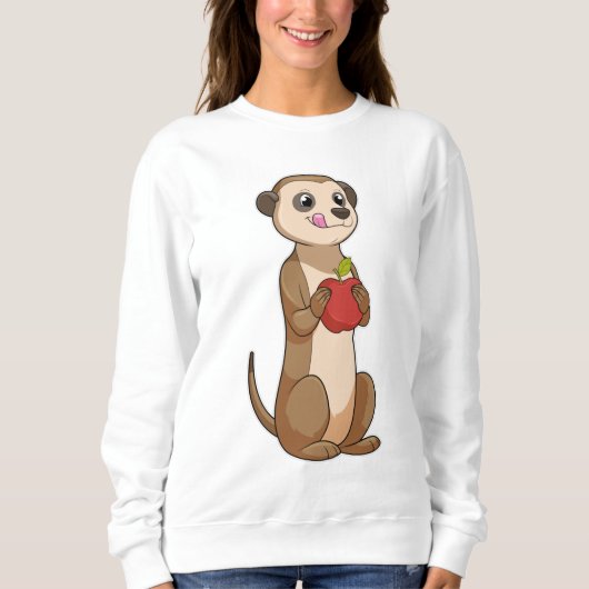Meerkat mit Apple Sweatshirt (Vorderseite)