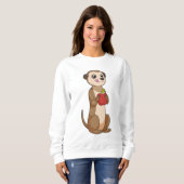 Meerkat mit Apple Sweatshirt (Vorne ganz)