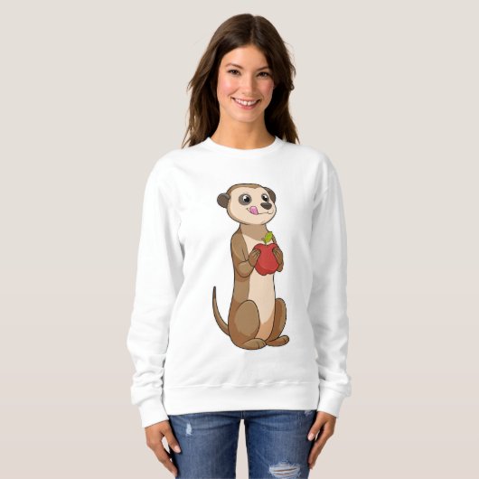 Meerkat mit Apple Sweatshirt (Vorne ganz)