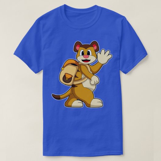 Meerkat mit Backpack T-Shirt (Design vorne)
