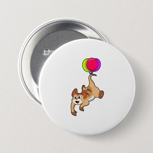 Meerkat mit Balloon Button (Vorne & Hinten)