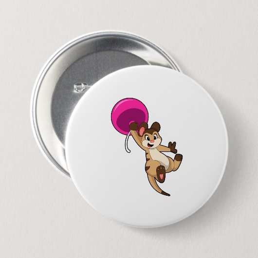 Meerkat mit Balloon Button (Vorne & Hinten)
