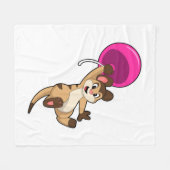 Meerkat mit Balloon Fleecedecke (Vorderseite (Horizontal))