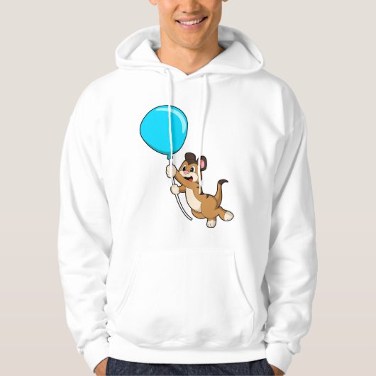 Meerkat mit Balloon Hoodie (Vorderseite)