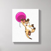 Meerkat mit Balloon Leinwanddruck (Vorderseite)