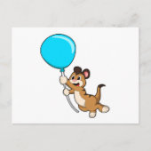 Meerkat mit Balloon Postkarte (Vorderseite)