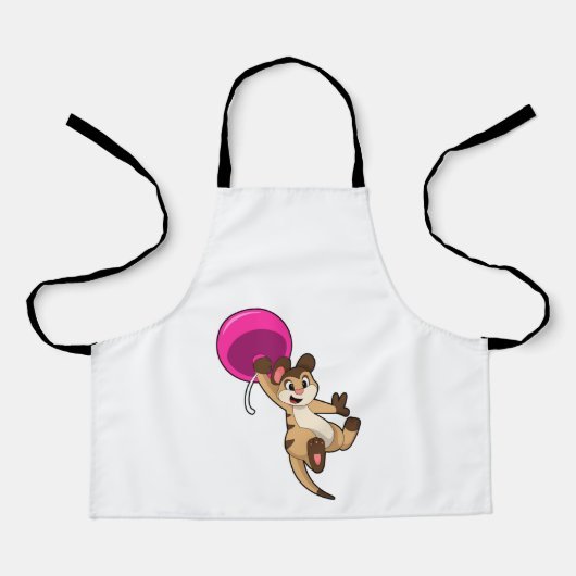 Meerkat mit Balloon Schürze (Vorderseite)