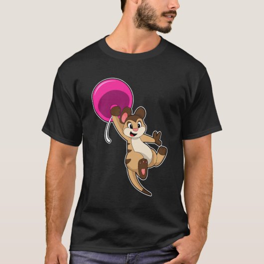 Meerkat mit Balloon T-Shirt (Vorderseite)