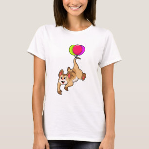 Meerkat mit Balloon T-Shirt