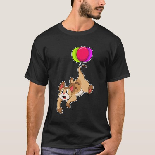 Meerkat mit Balloon T-Shirt (Vorderseite)