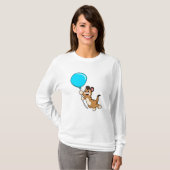 Meerkat mit Balloon T-Shirt (Vorne ganz)