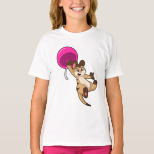 Meerkat mit Balloon T-Shirt