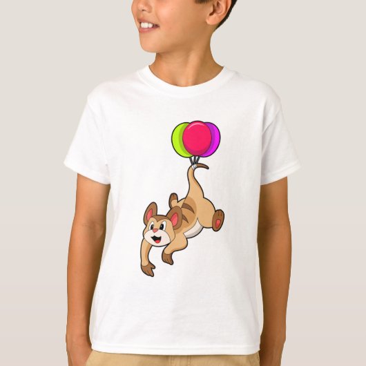 Meerkat mit Balloon T-Shirt (Vorderseite)