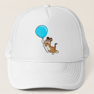 Meerkat mit Balloon Truckerkappe