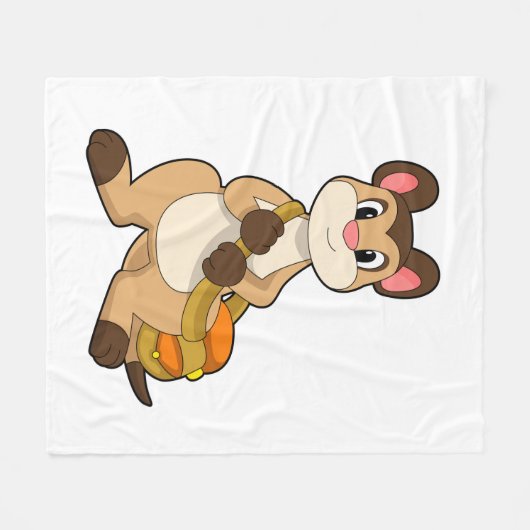 Meerkat mit Beutel Fleecedecke (Vorderseite (Horizontal))