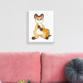 Meerkat mit Beutel Leinwanddruck (Insitu (Wohnzimmer))