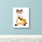 Meerkat mit Beutel Leinwanddruck (Insitu (Holzboden))