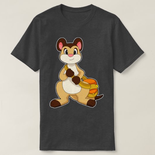 Meerkat mit Beutel T-Shirt (Design vorne)