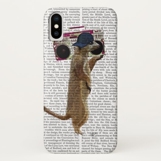 Meerkat mit Boom Box Ghetto Blaster 2 Case-Mate iPhone Hülle (Rückseite)