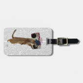 Meerkat mit Boom Box Ghetto Blaster 2 Gepäckanhänger (Vorderseite horizontal)