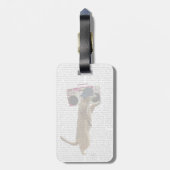 Meerkat mit Boom Box Ghetto Blaster 2 Gepäckanhänger (Rückseite vertikal)