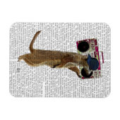 Meerkat mit Boom Box Ghetto Blaster 2 Magnet (Horizontal)
