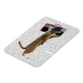 Meerkat mit Boom Box Ghetto Blaster 2 Magnet (Linke Seite)