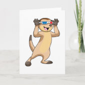 Meerkat mit Brille Karte (Vorderseite)